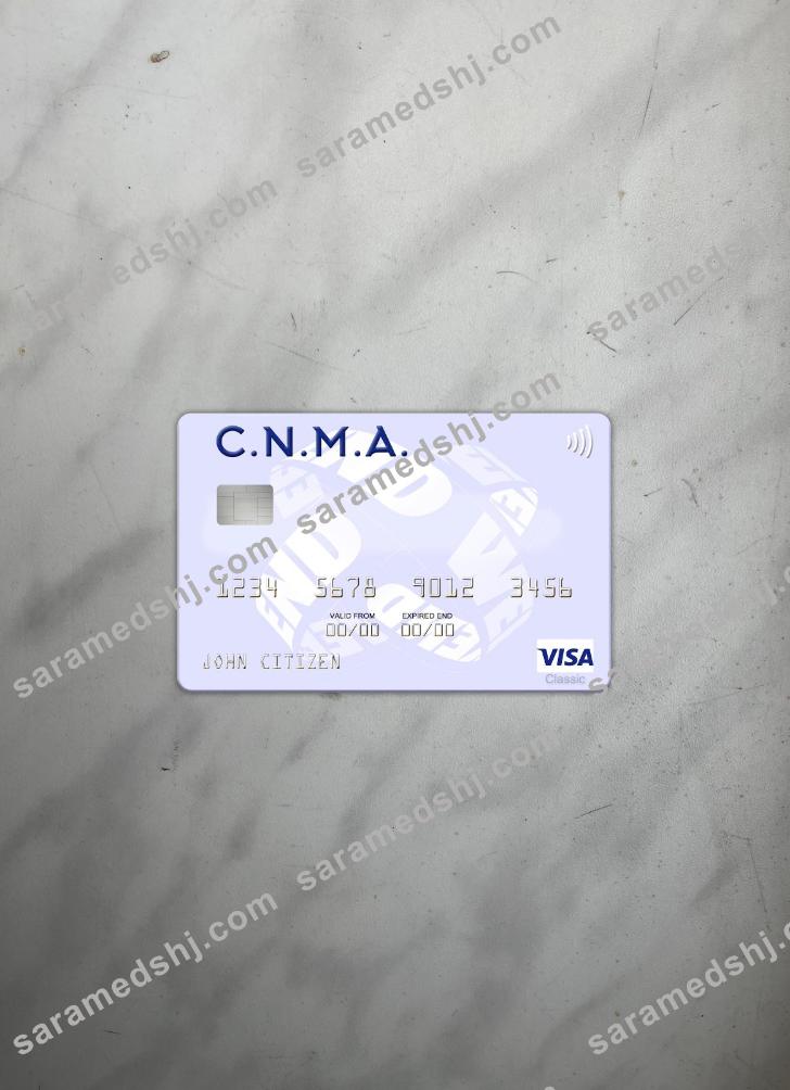Algeria Caisse Nationale de Mutualité Agricole visa card photolook front